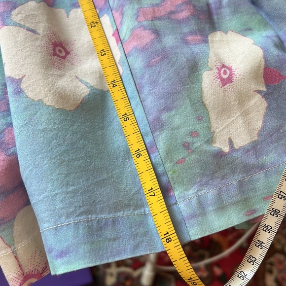 Psychedelic tie dye watercolor floral print tennis cheerleader mini skirt - Picture 9 of 9